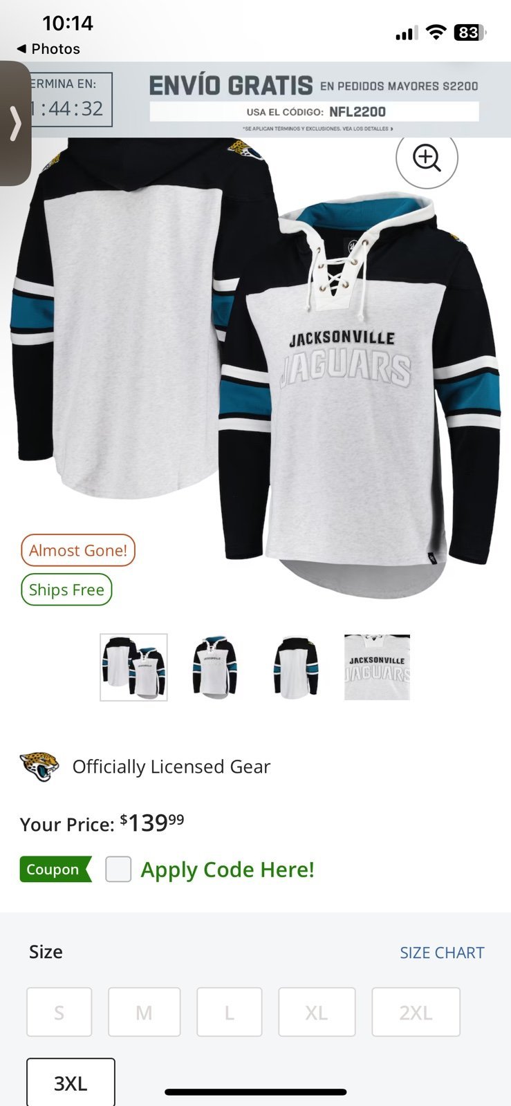 Men's '47 Jacksonville Jaguars Heather Gray Gridiron Lace-Up Pullover Hoodie
