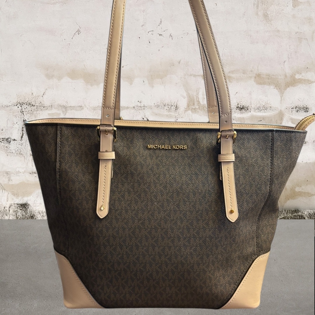 Michael Kors Brown Leather Aria Large Tote Bag