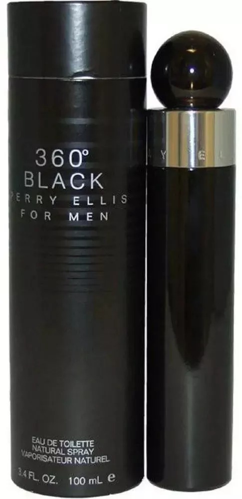 360 BLACK for Men by Perry Ellis Cologne 3.4 oz edt Spray NEW in BOX