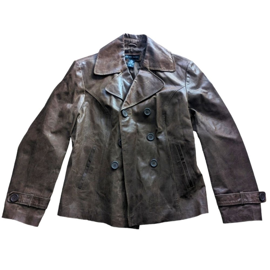 NEW YORK & CO GENUINE LEATHER JACKET SIZE LARGE