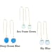 Rise Hawaii Sea Glass Threader Earrings Sky Blue