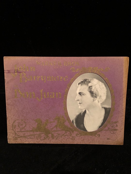 Original RARE 1926 Don Juan Die Cut Movie Program John Barrymore, Mary Astor