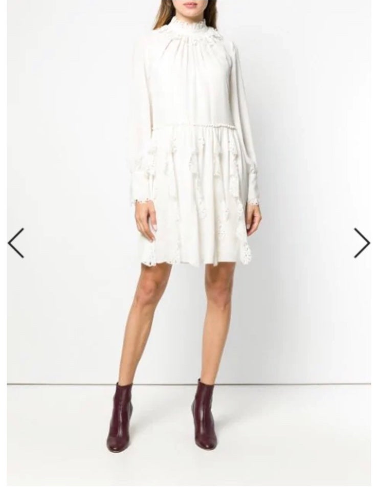 See by Chloé - Floral Lace Dress - Ecru - Size 38 - New
