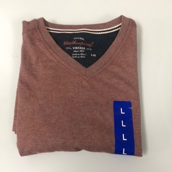 Weatherproof men’s v-neck short sleeve shirt new with tags size L