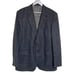 English Manor 42R 100% wool grey + blue plaid sports coat blazer vintage