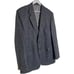 English Manor 42R 100% wool grey + blue plaid sports coat blazer vintage
