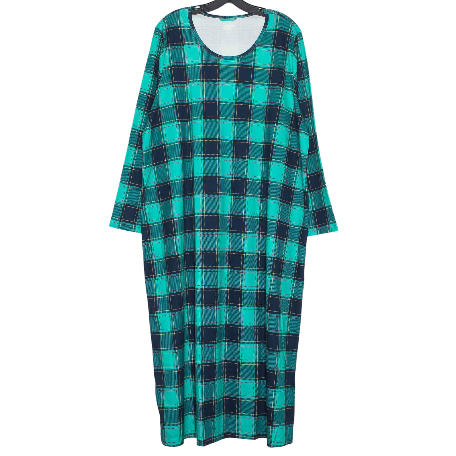 NEW Lands End Nightgown Cottagecore Academia Grunge Cozy Rustic Midi Plaid 2X