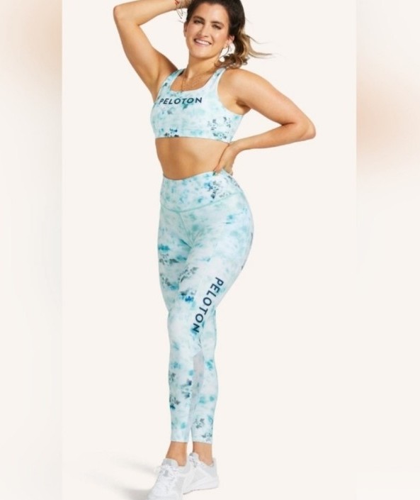 Peloton Diamond Tie-Dye High-Waisted Legging and matching sports bra small