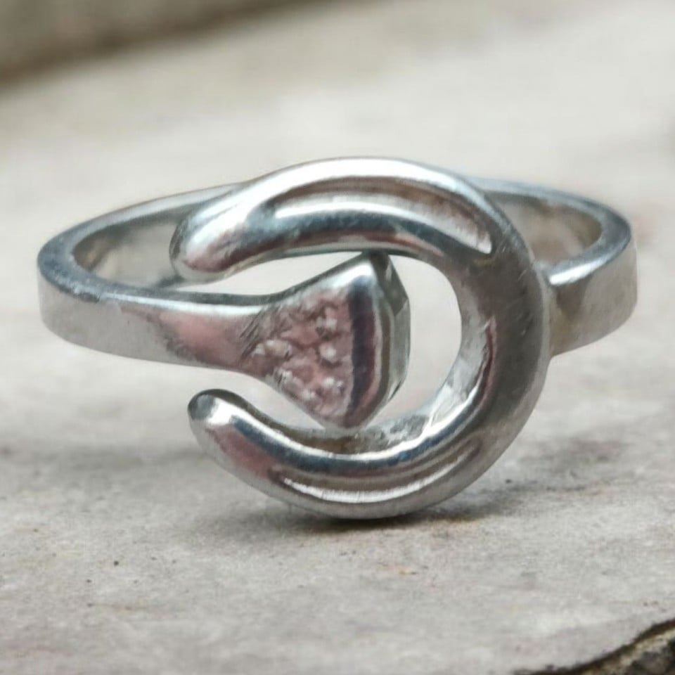 Sterling silver horseshoe ring
