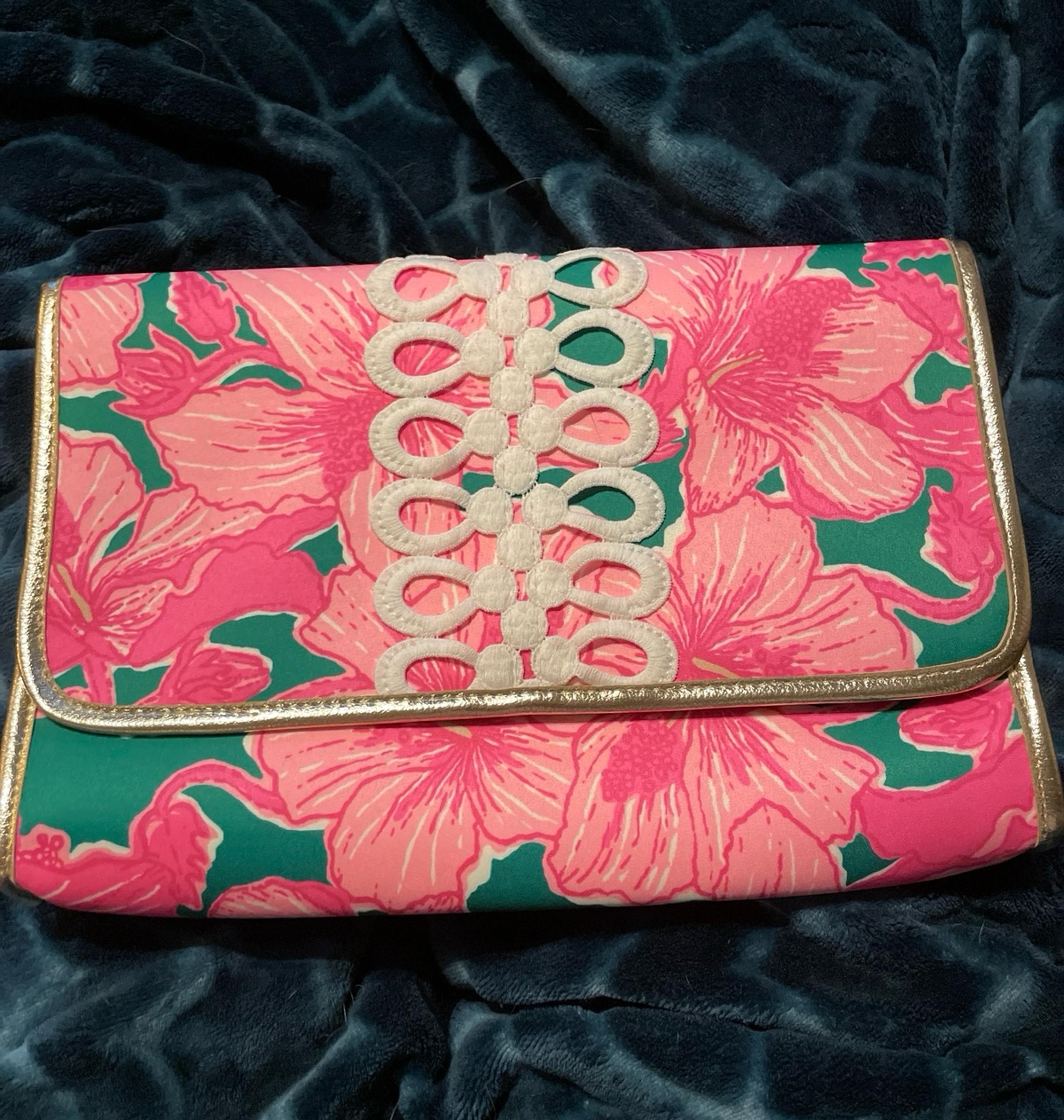 Lilly Pulitzer Envelope Pouch Clutch Bag