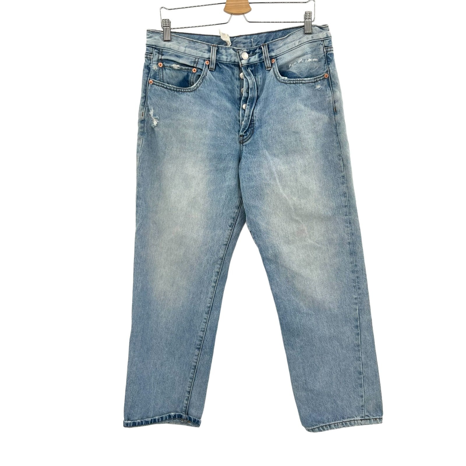 Free People Universal Boyfriend Jean Light Denim Size 30