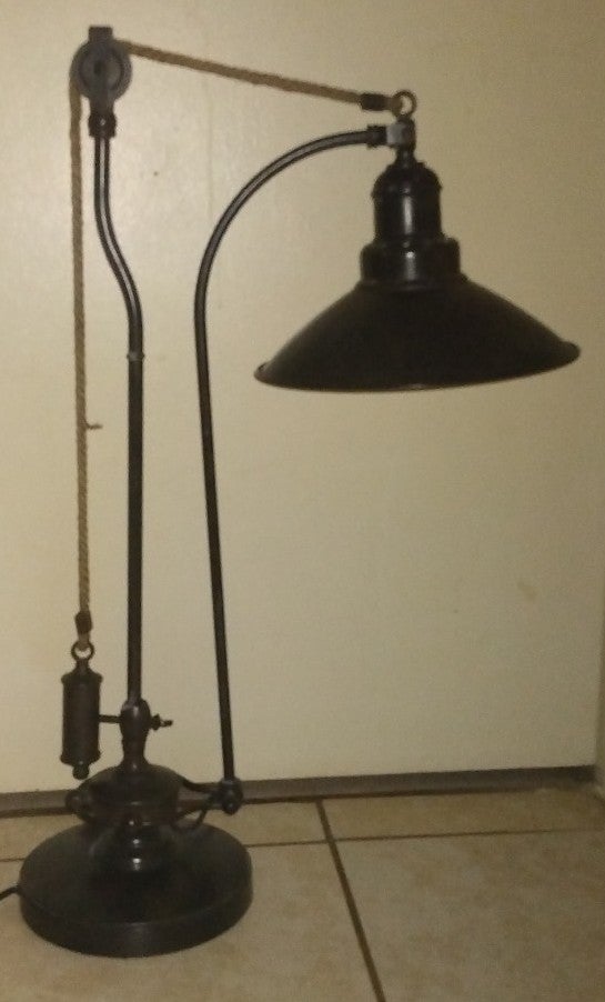 Pottery Barn Glendale antique style pulley Lamp