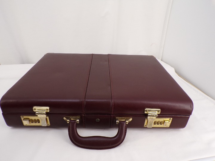 Vintage Brown Tan Leather Briefcase