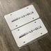 Mercedes Benz white Brand New Front Vanity Metal Plate Frame Holder (2 Pack)
