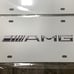 Mercedes Benz white Brand New Front Vanity Metal Plate Frame Holder (2 Pack)