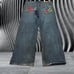 Vintage Y2K Rocawear JNCO COOGI like Baggy Wide Leg Embroidered Jeans