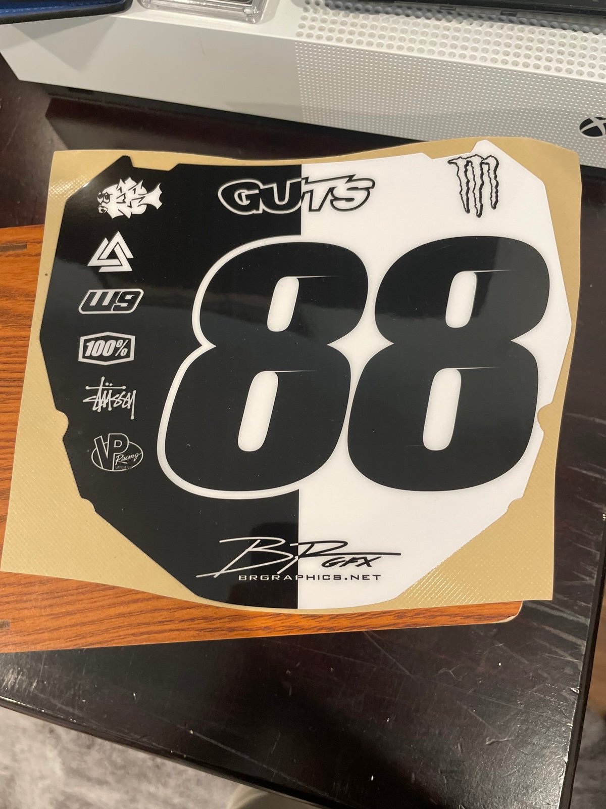 Decal for odi plate on e-bike