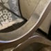 Directors chair stainless steel metal leather back & seat