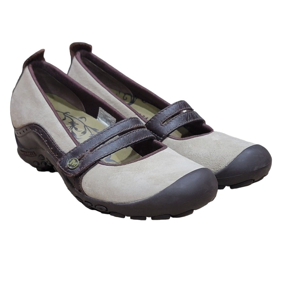 Merrell Women's Plaza Bandeau Brown Suede Comfort Mary Jane Shoes Size 6 M