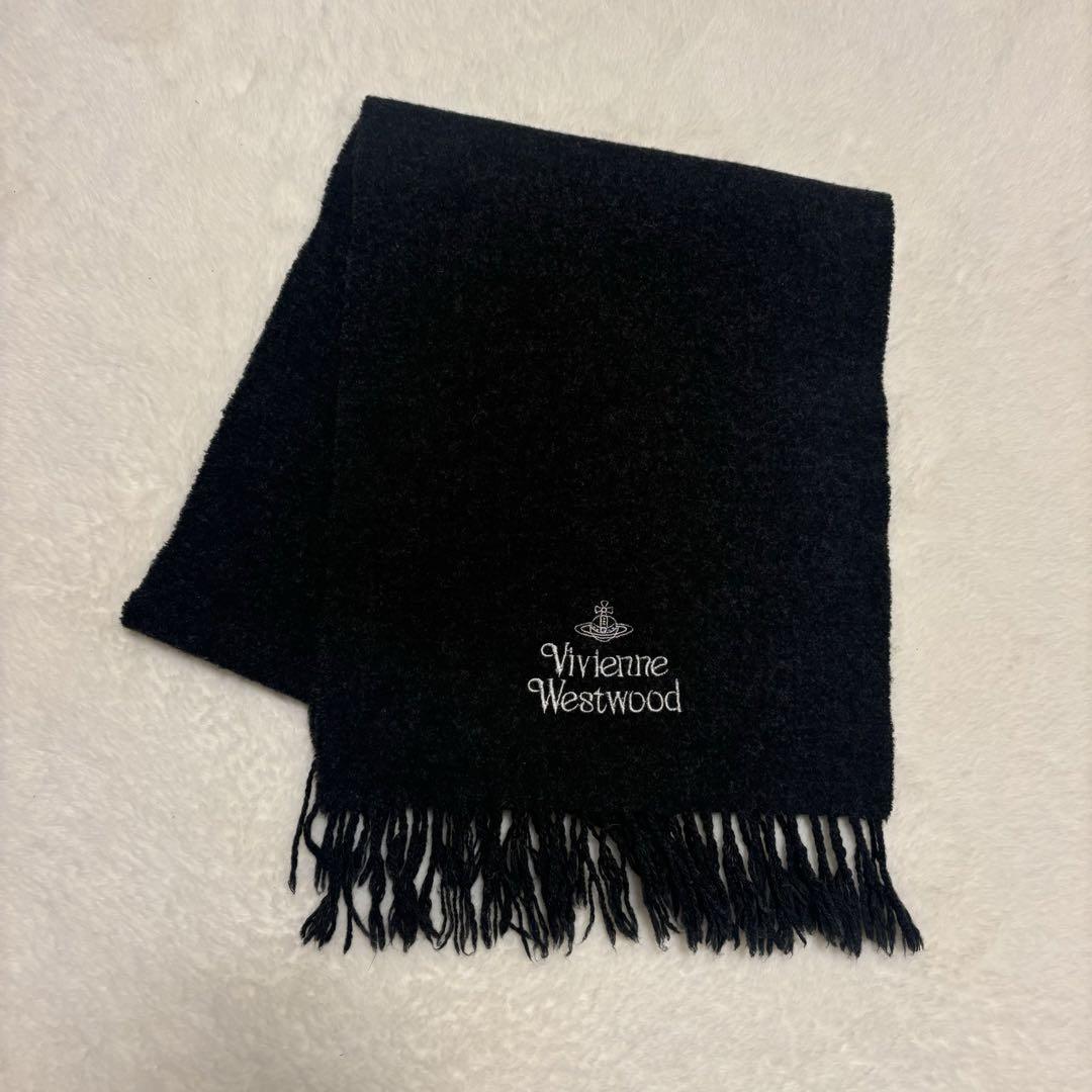 Vivienne Westwood Black Scarf Wool Scarf