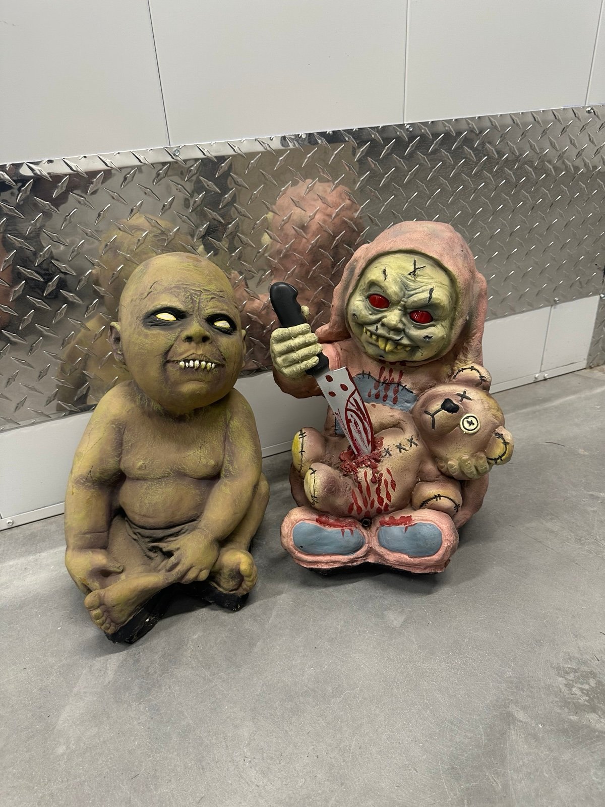 Spirit Halloween Zombie Baby Stabby Animatronics Prop Decoration