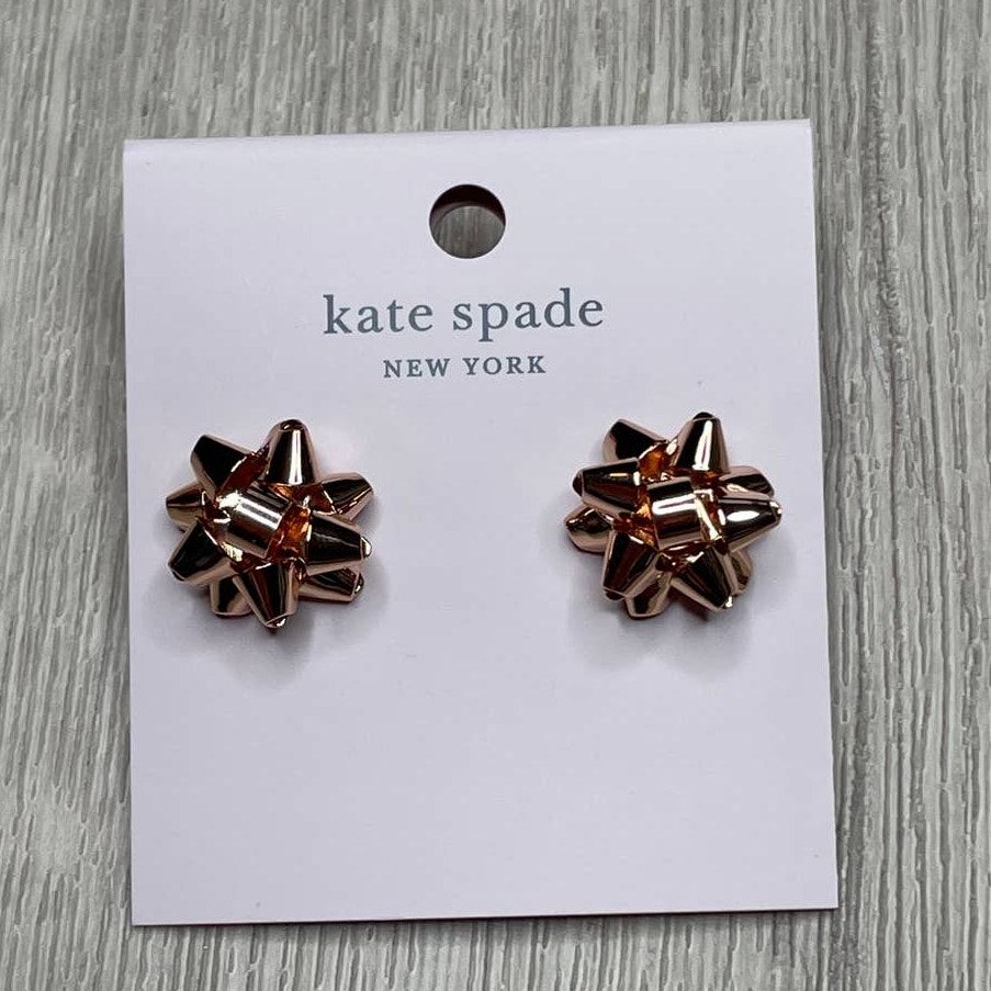 Kate Spade bow Rose gold Earrings
