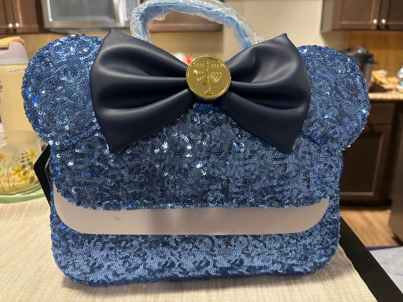 Loungefly Loungefly Minnie Mouse Hanukkah Sequin Crossbody Bag