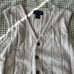 beige button up v-neck sweater vest