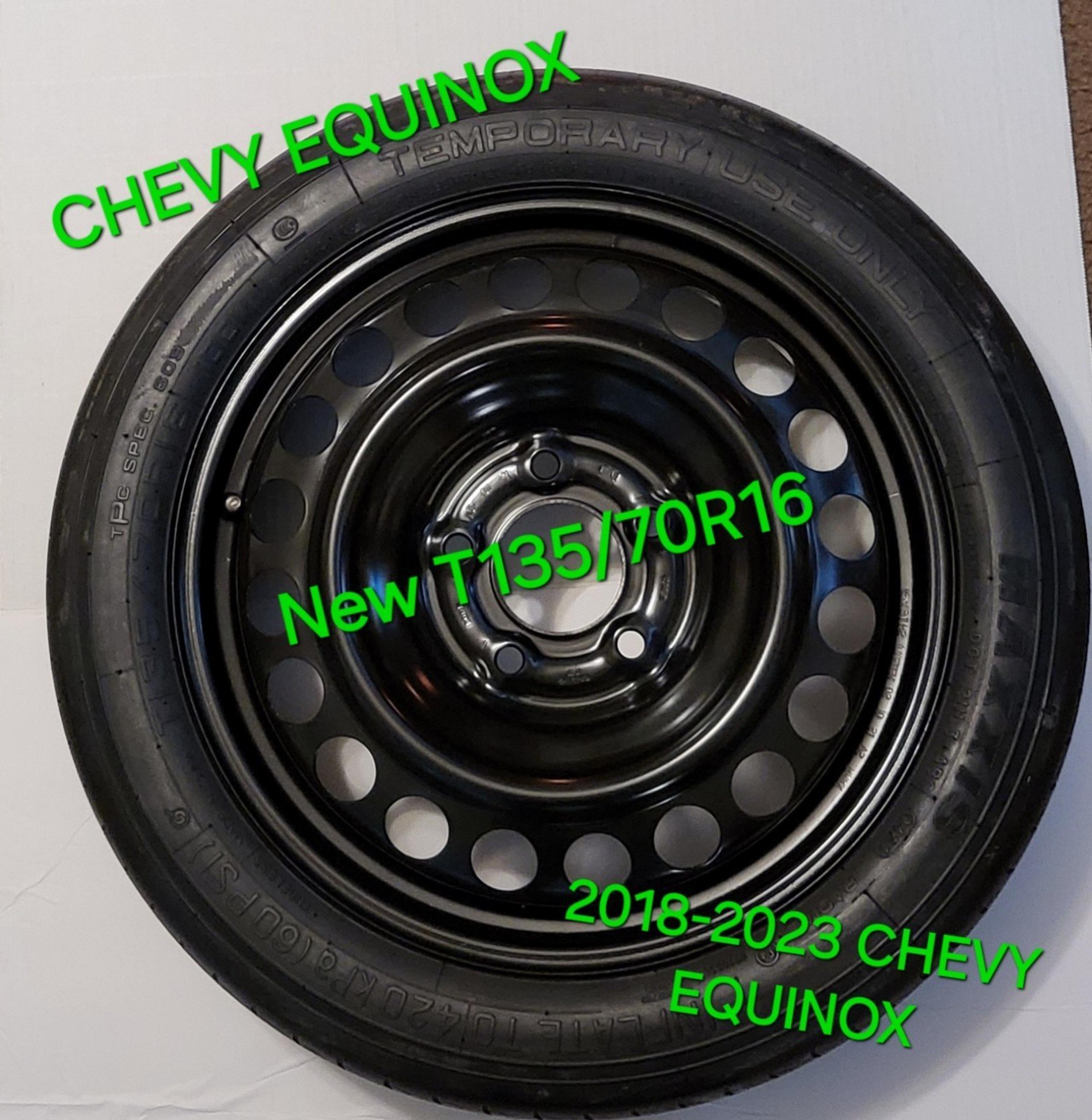 2018-2023 CHEVY EQUINOX NEW MAXXIS OEM SPARE TIRE T135/70R16