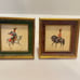 Pair or horseman paintings made in Spain