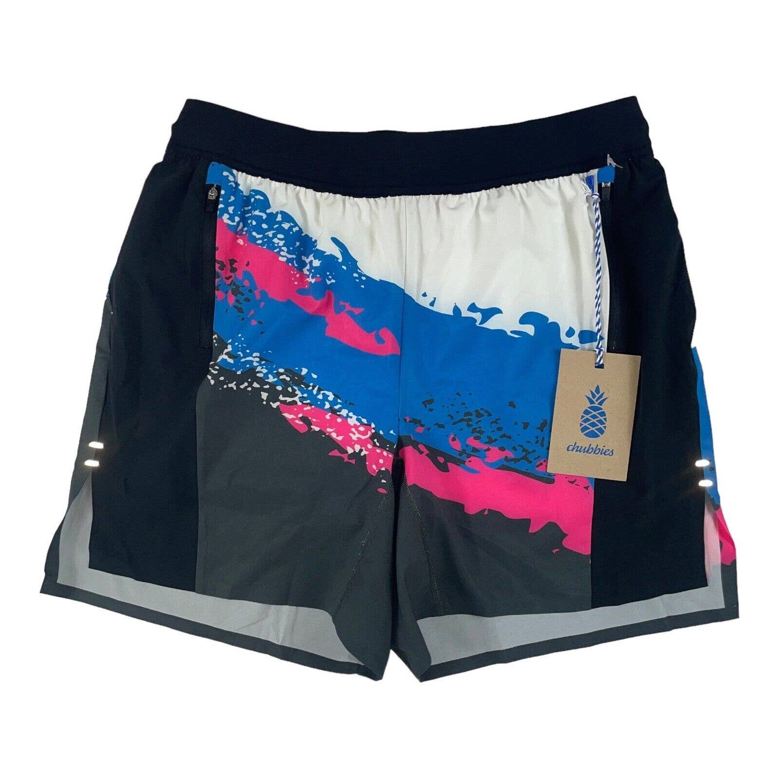 Chubbies The Color Runs Unlined Athlounger 5.5 Running Shorts Mens Size L NWT