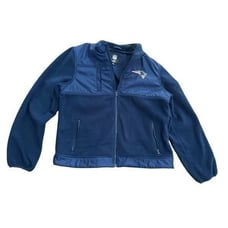 NFL team apparel women’s Patriots zip up fleece jacket sz L