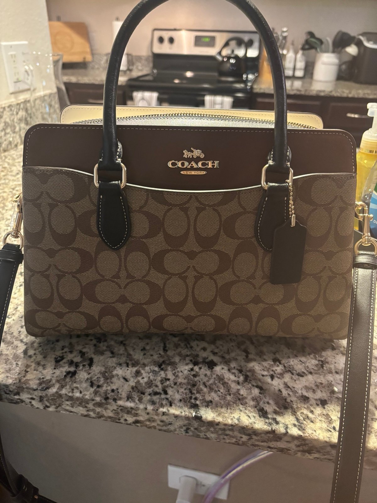 Brand New with Tags Coach Darcie Carryall Bag In Colorblock Signature Canvas