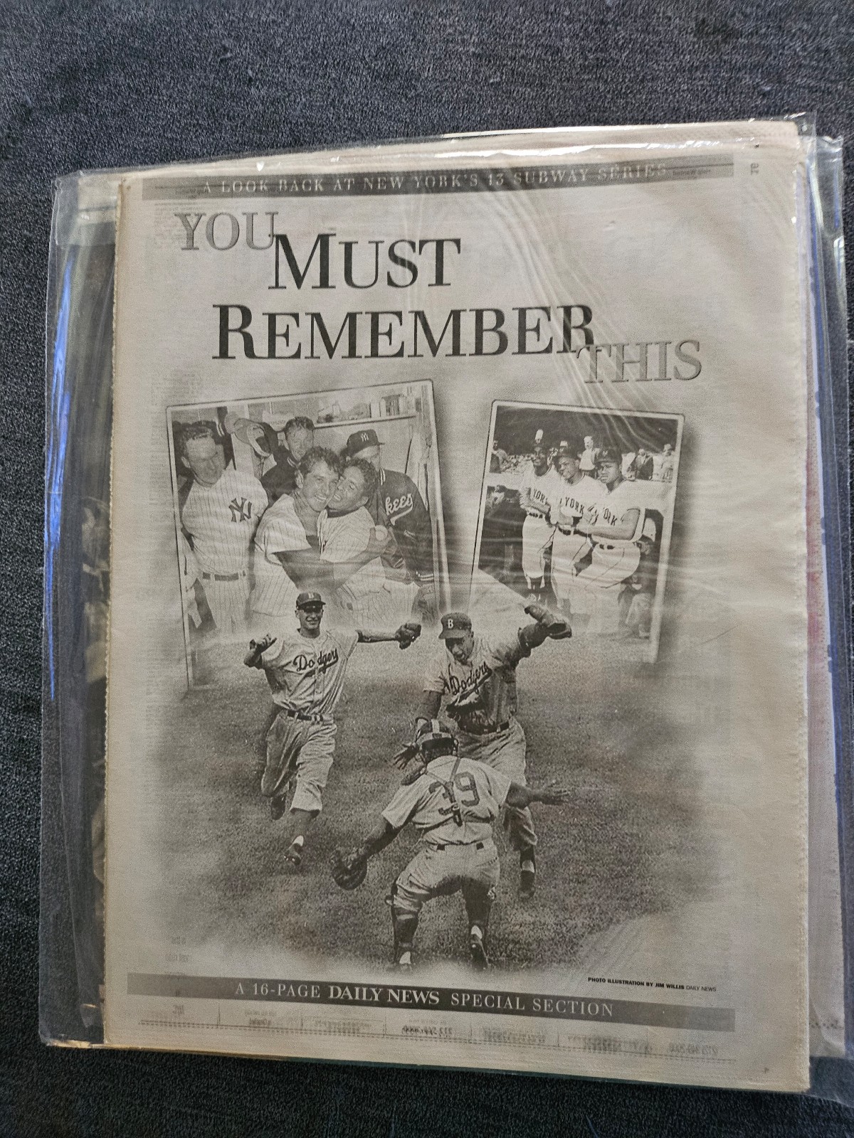 2000 NY Yankees Subway World Series Champions newspaper