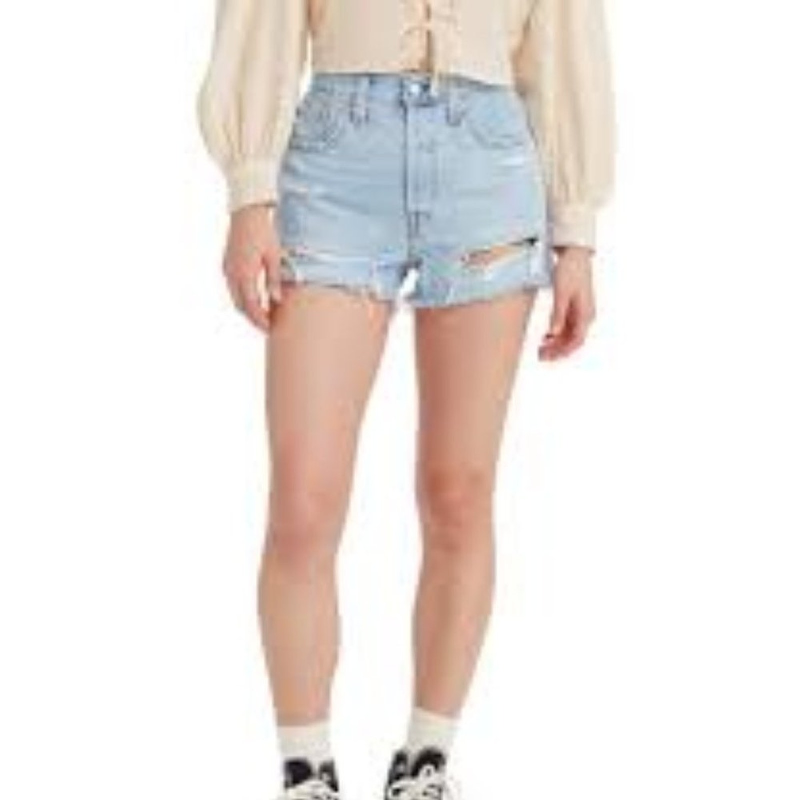 Levi's® Original High Rise Destructed Shorts New Size 33W