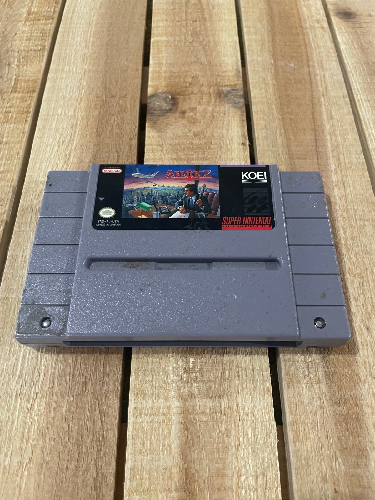Super Nintendo Aerobiz Game