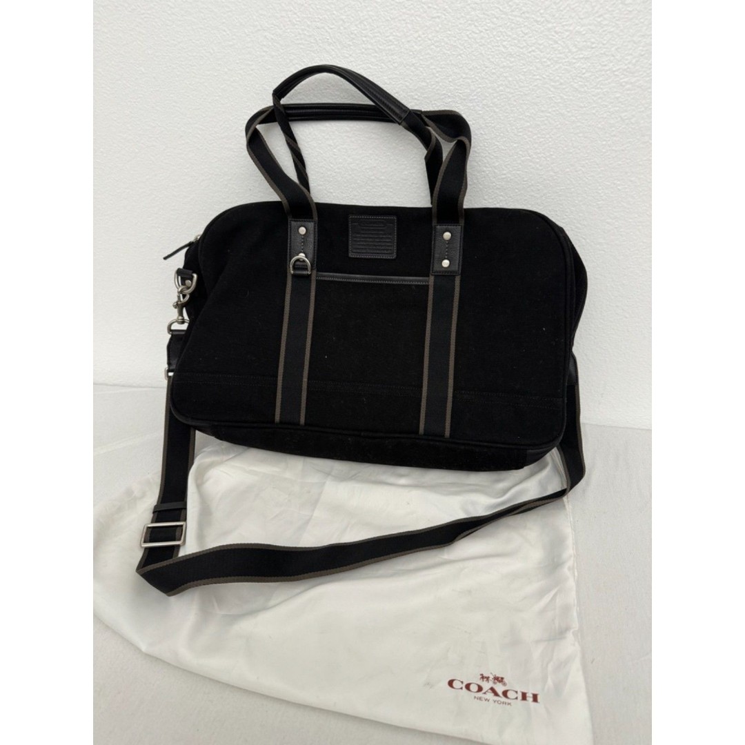 Men's Coach Heritage Web Canvas Black 20" Weekender Duffle Bag / Messenger Bag