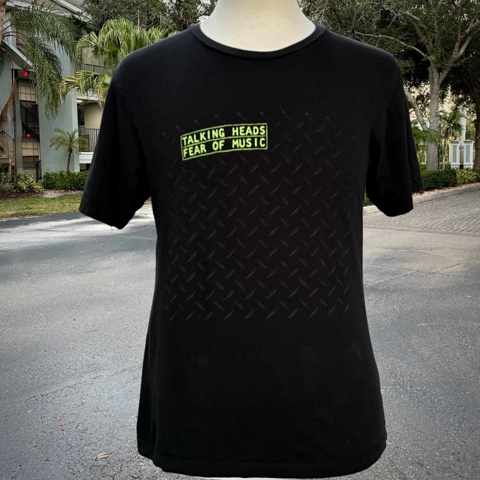 Talking Heads Fear Of Music Black T-Shirt Size M Authentic Collector Music 80's