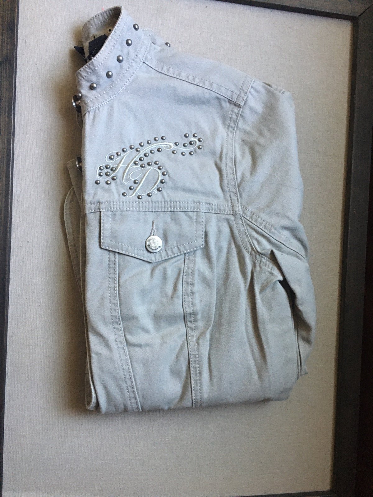 Harley Davidson Studded Ash Grey Women’s Jacket