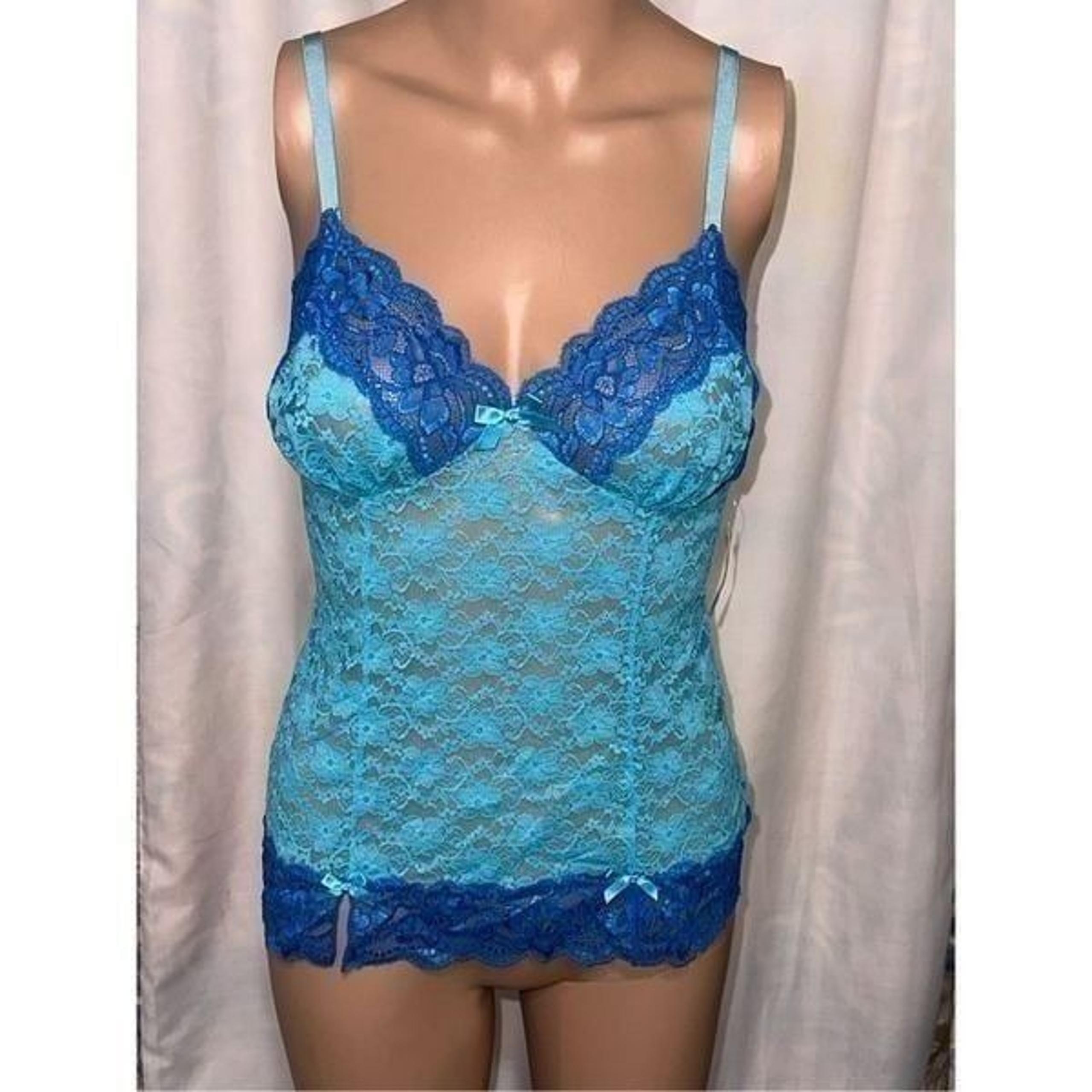 NEW WITH TAGS In Bloom by Jonquil Women's Blue lightweight cami tank top Lacey B