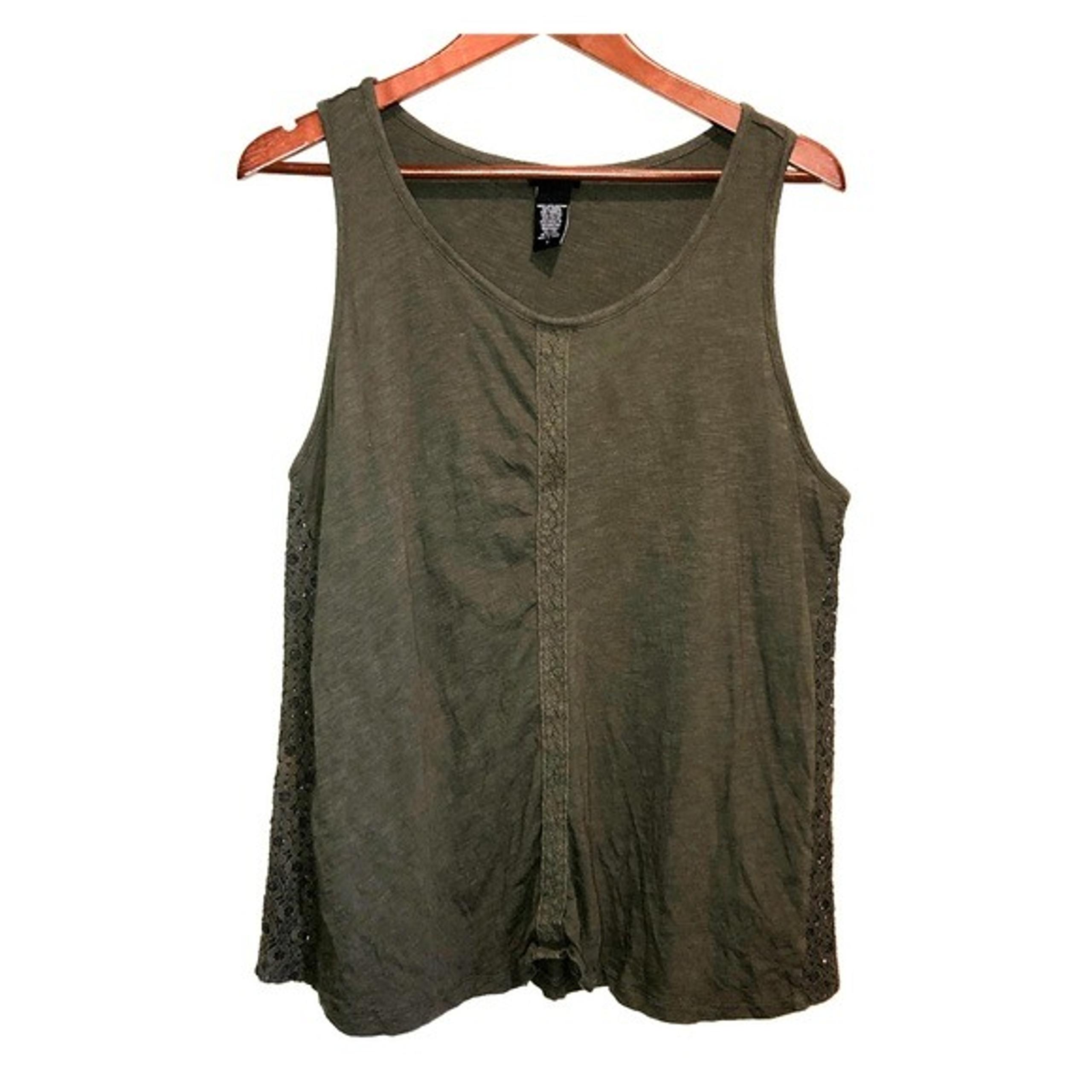 Torrid Army Green Crocheted Tank Top 1X