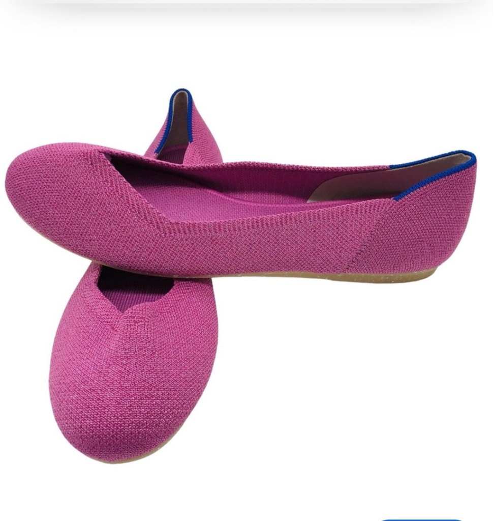 Women's Rothy's Ballet Flats Size 8 metallic Pink