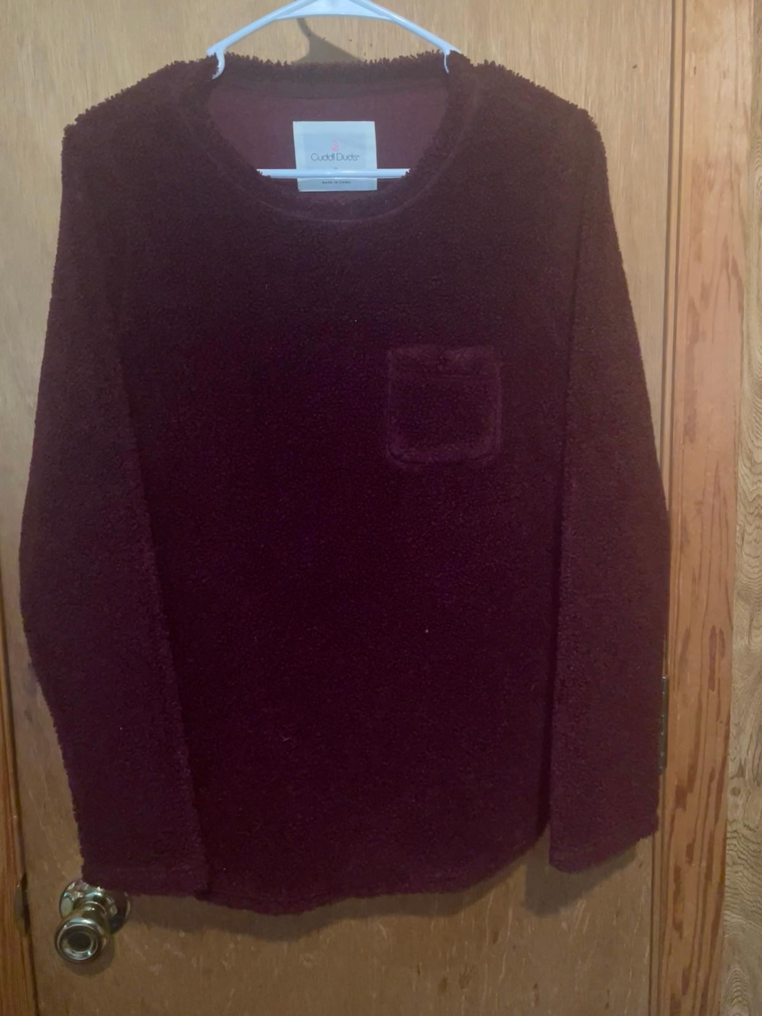 Women’s Cuddl Duds Sherpa Lounge Pocket Sweater