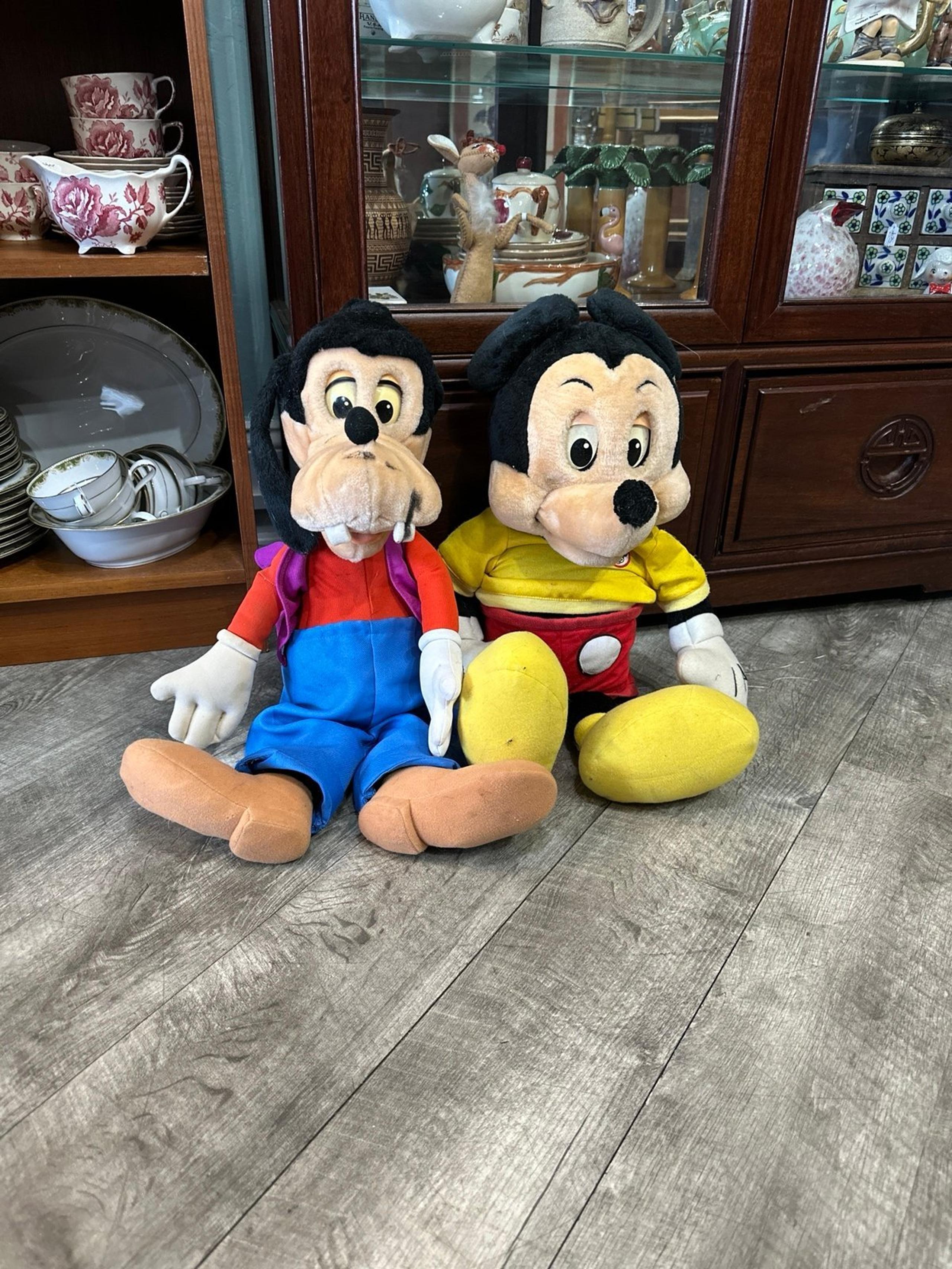 VINTAGE WORLDS OF WONDER TALKING MICKEY MOUSE & GOOFY Untested