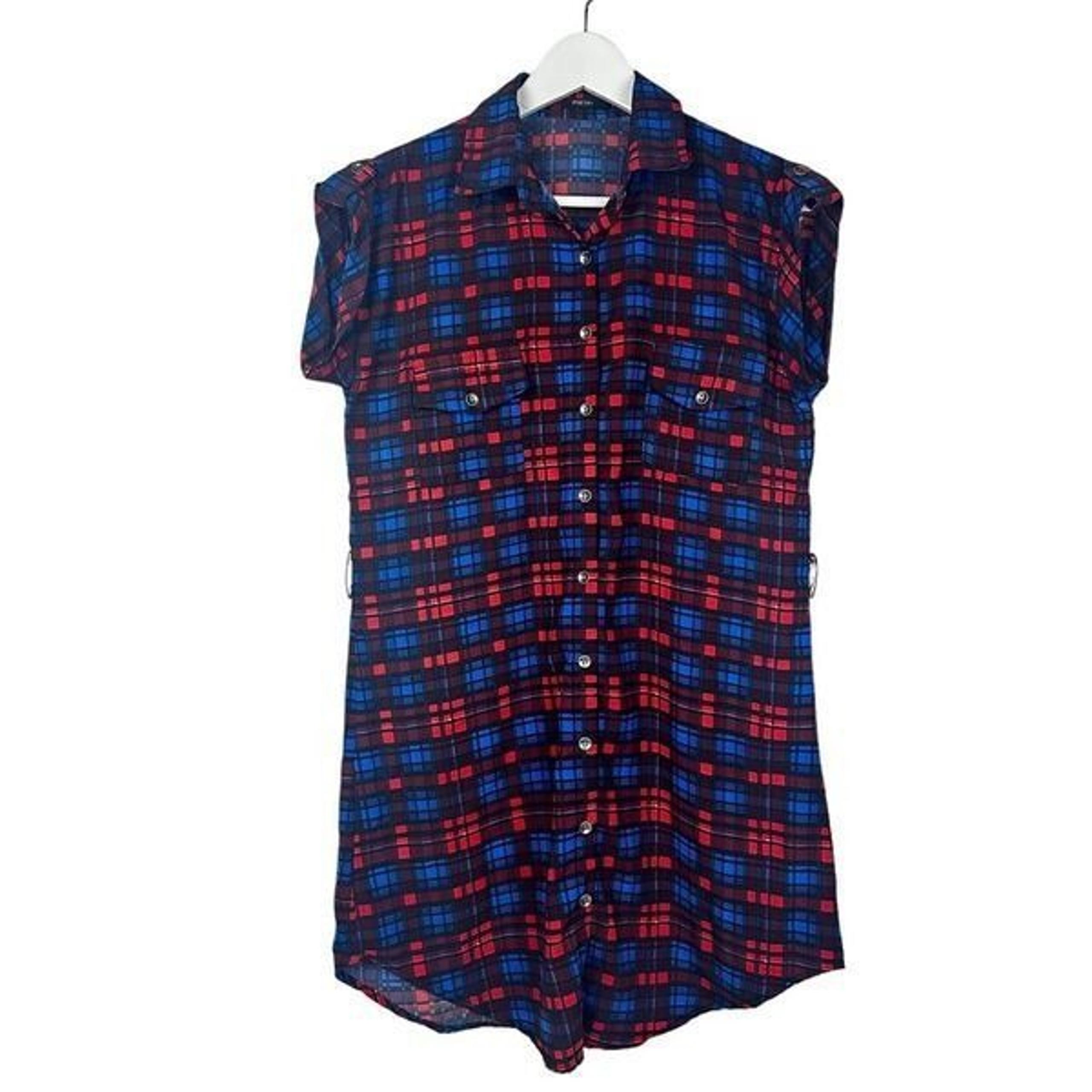 Poetry Plaid Shirt Dress Size Medium