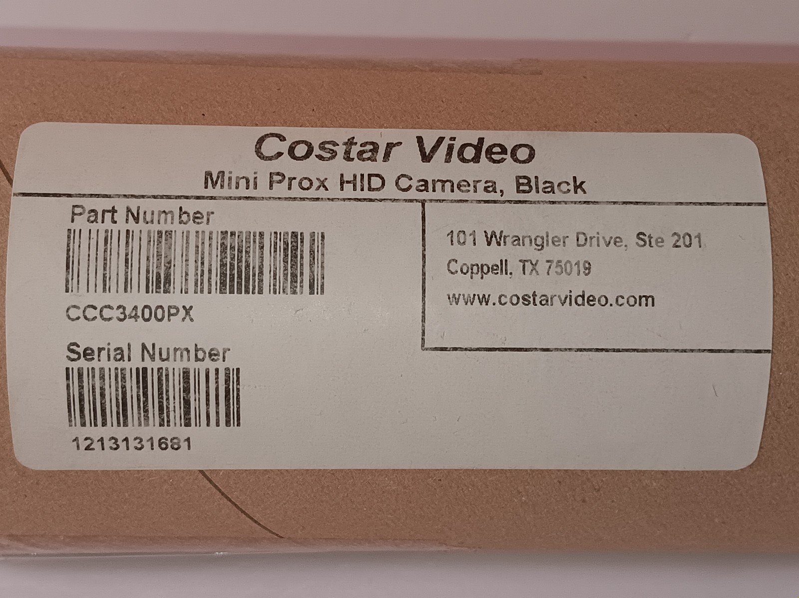 Costar Video CCC3400PX camera