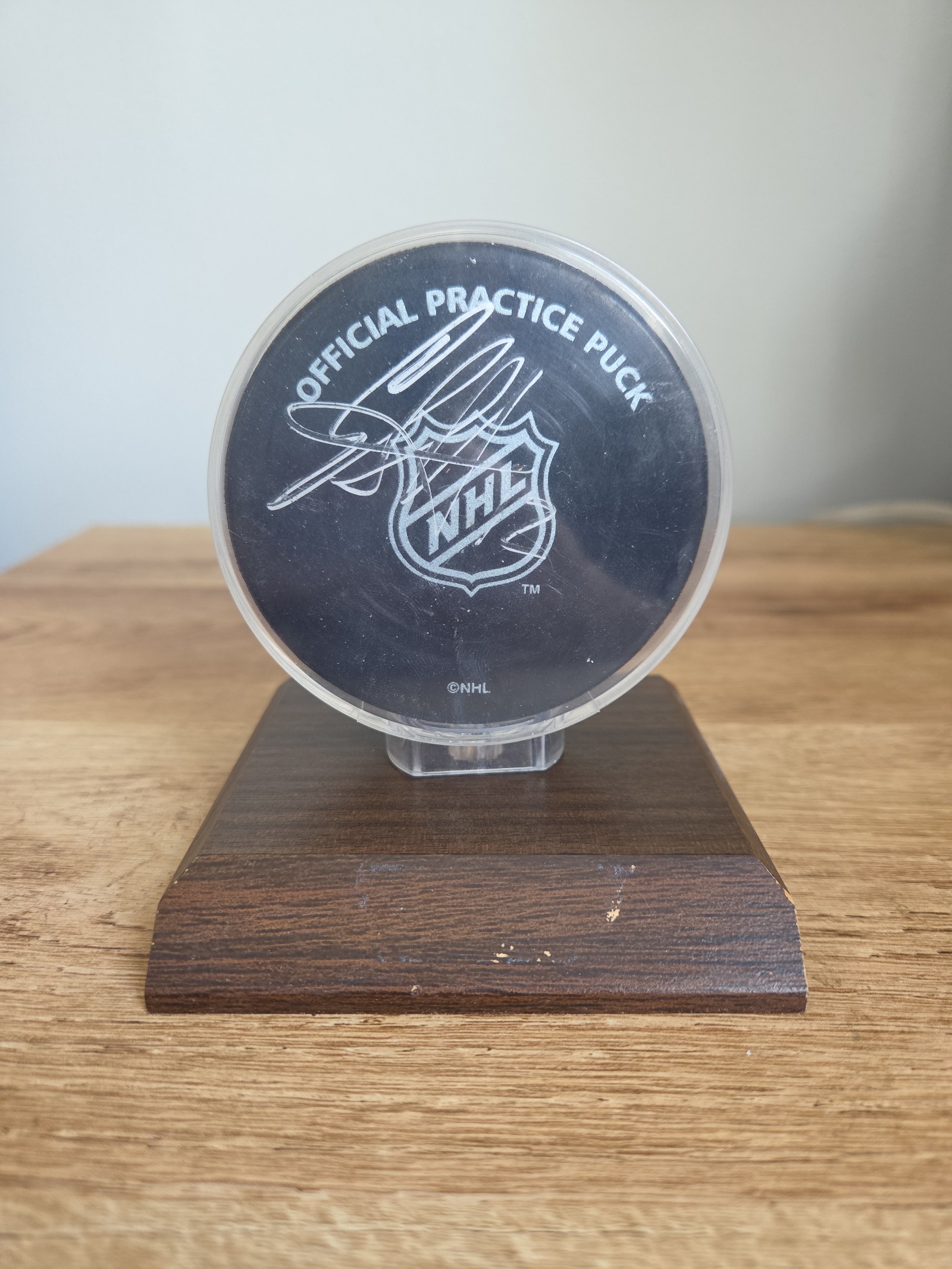 Authentic Eric Staal Autographed Hockey Puck