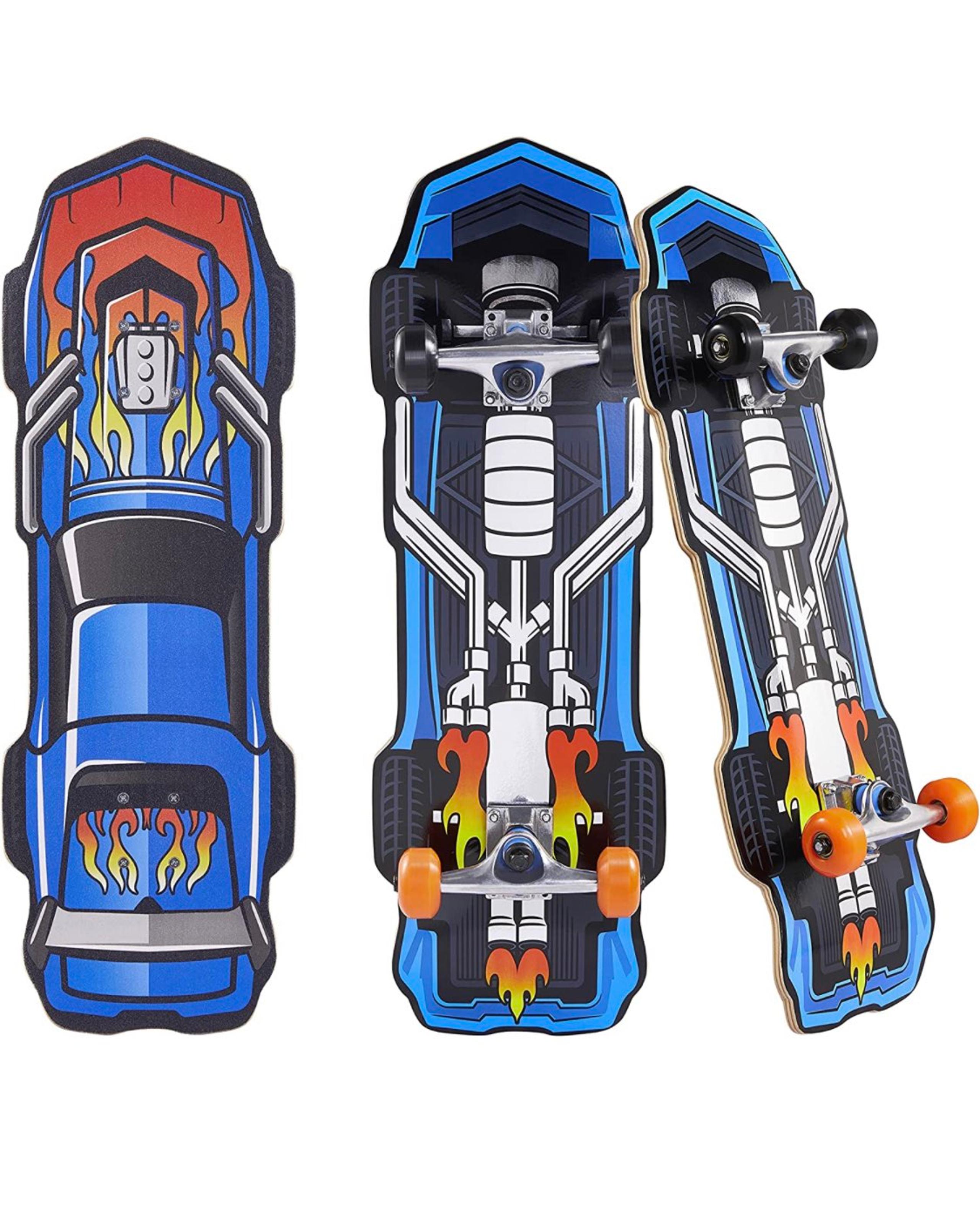 Skateboard with Printed Graphic Grip TapeABEC 5 Bearings, Durable Deck, Smooth W