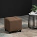 Tufted Ottoman Linen-Touch Fabric Upholstered Footrest Stool-AO