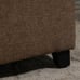 Tufted Ottoman Linen-Touch Fabric Upholstered Footrest Stool-AO
